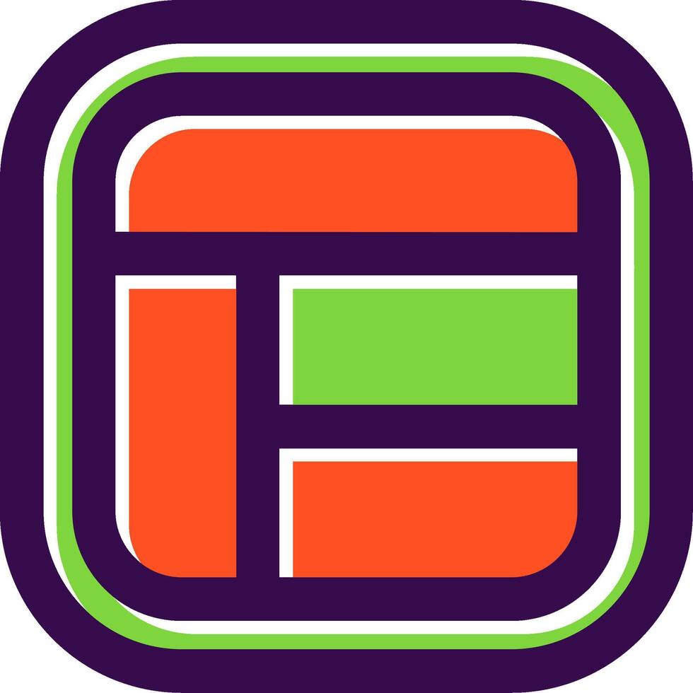 Layout Filled Icon vector