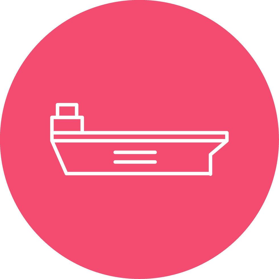 Aircraft Carrier Line Circle color Icon vector