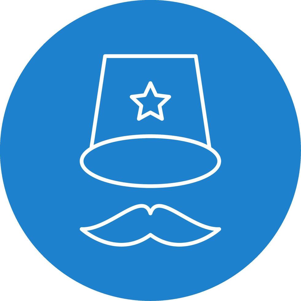 Top Hat Line Circle color Icon vector