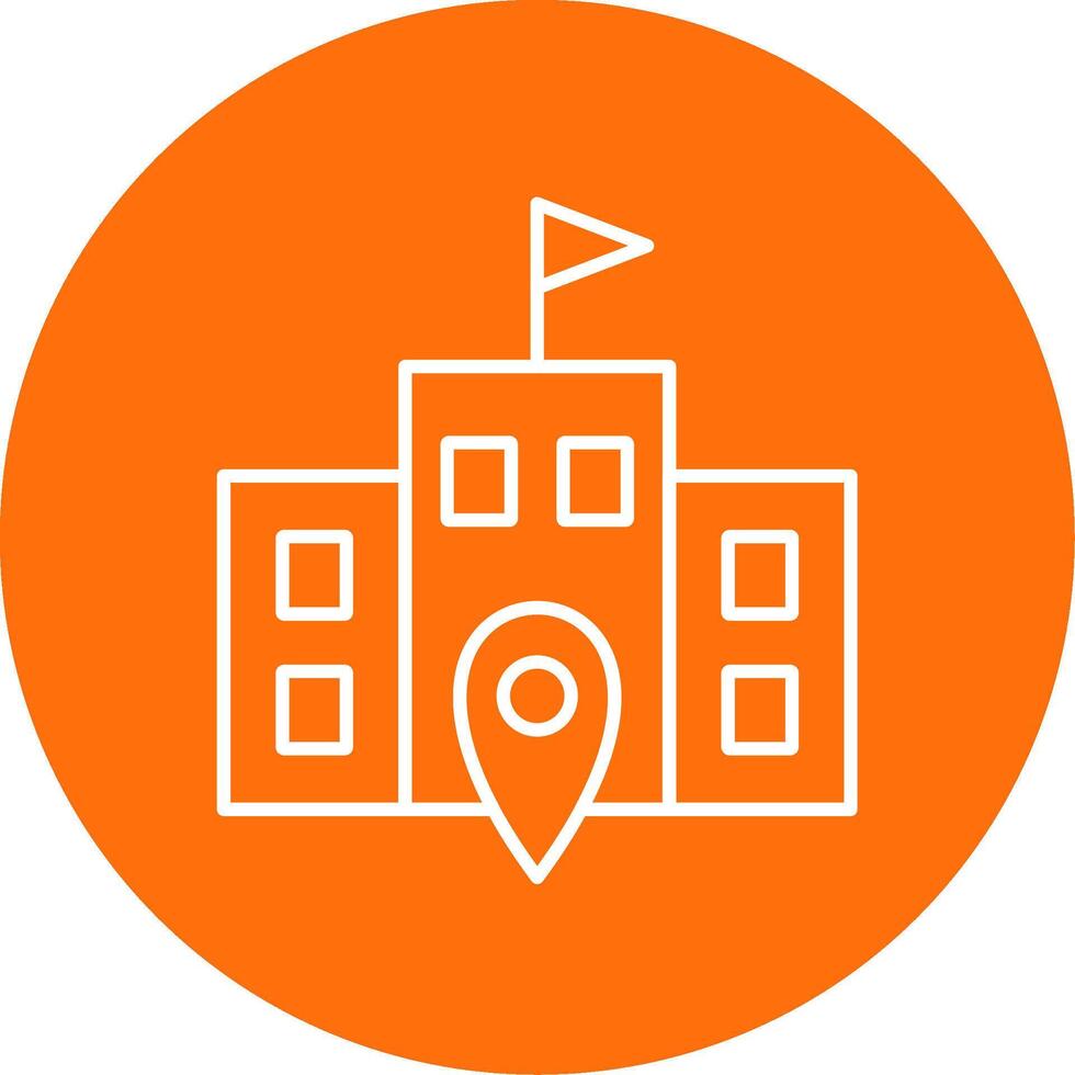 Polling Place Line Circle color Icon vector