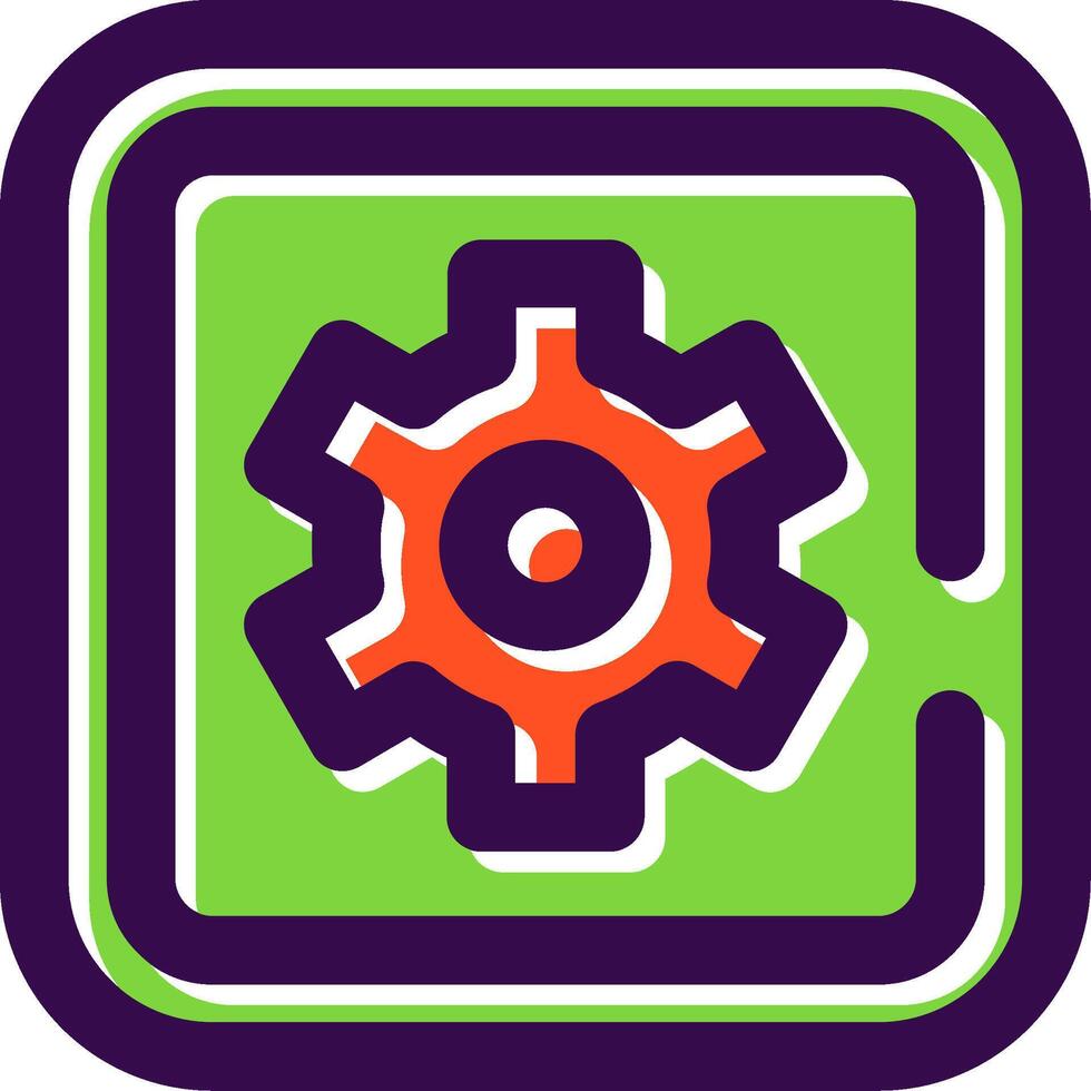 Setting Filled Icon vector