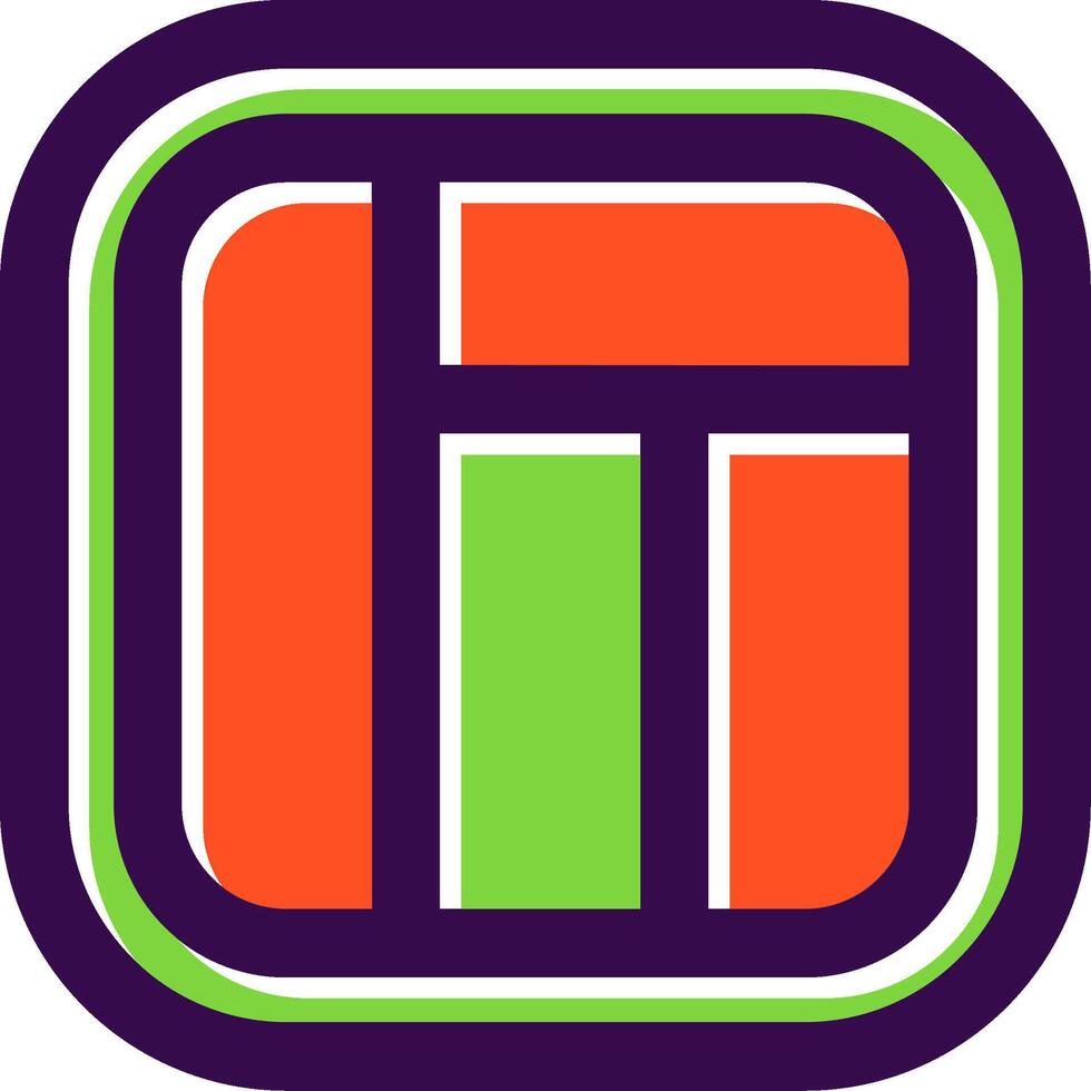Layout Filled Icon vector