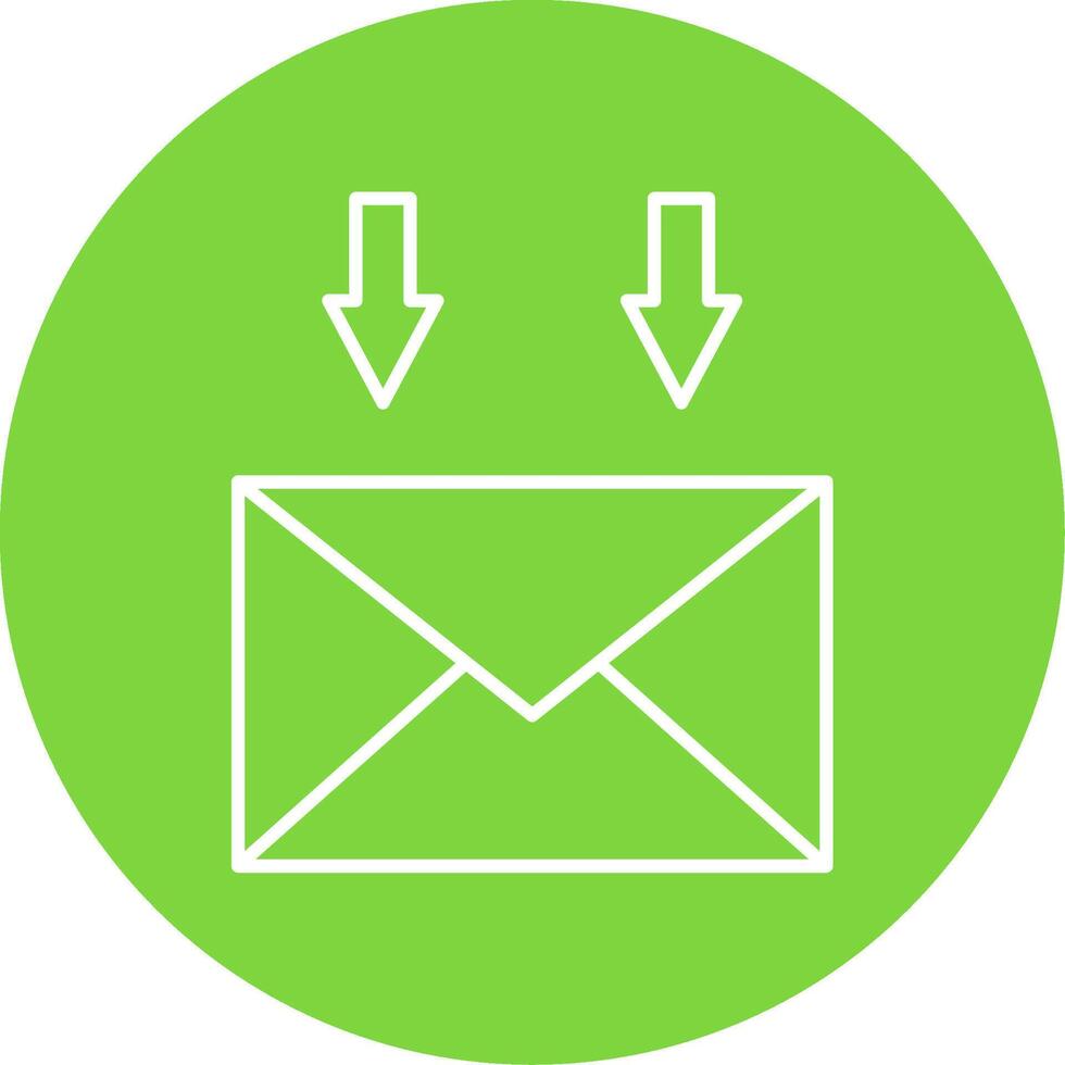 Mail Line Circle color Icon vector