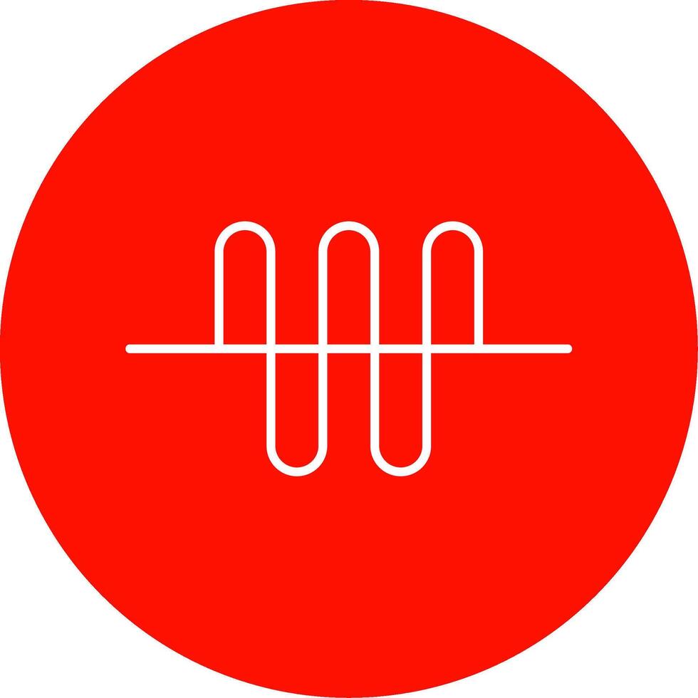 Audio Wave Line Circle color Icon vector