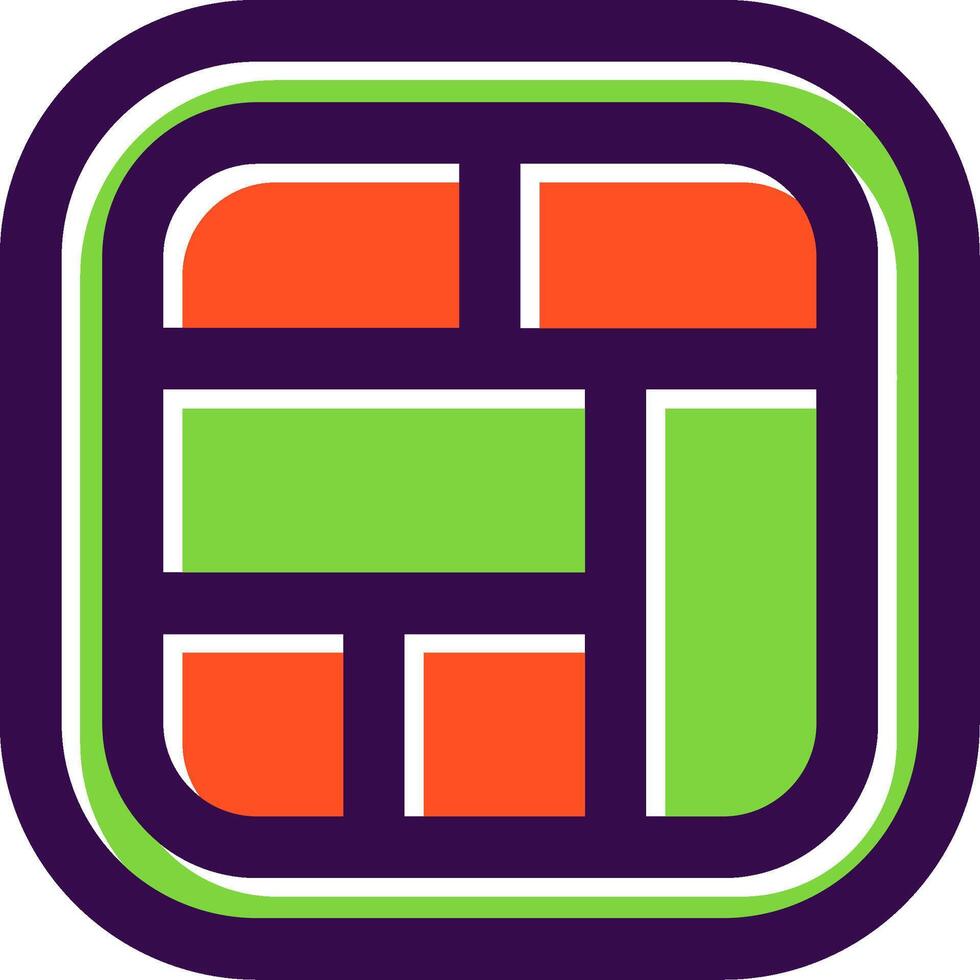 Layout Filled Icon vector