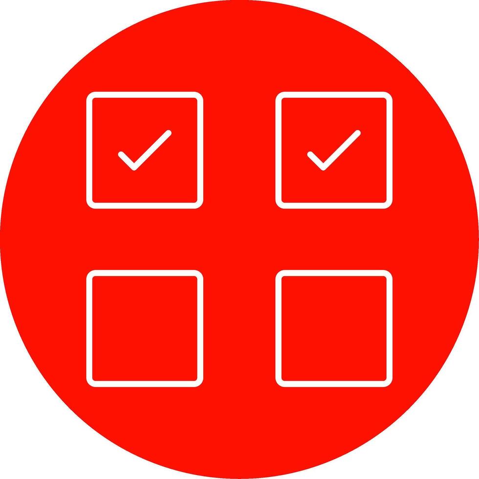 Check Box Line Circle color Icon vector