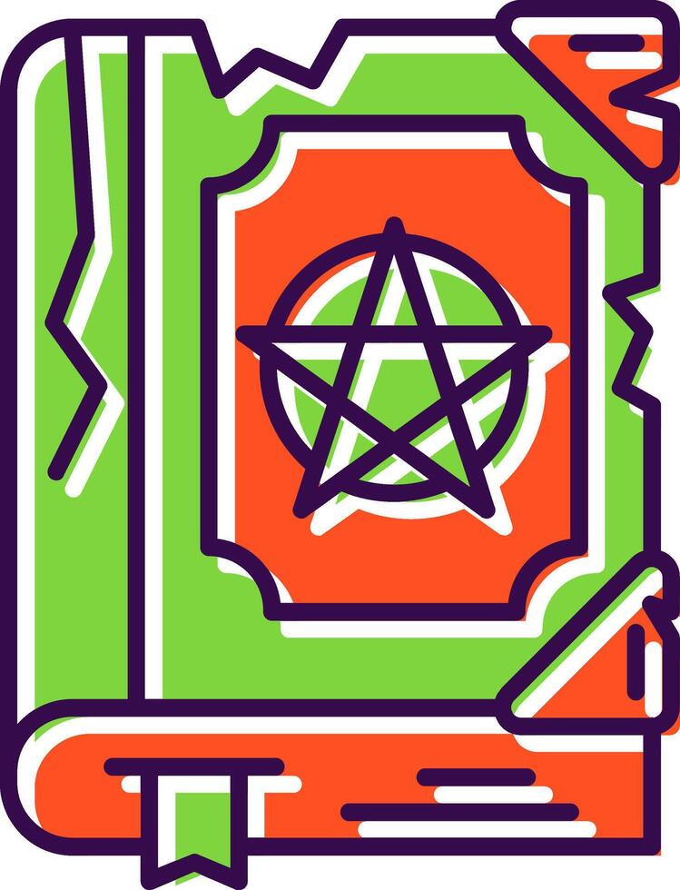 Magic book Filled Icon vector