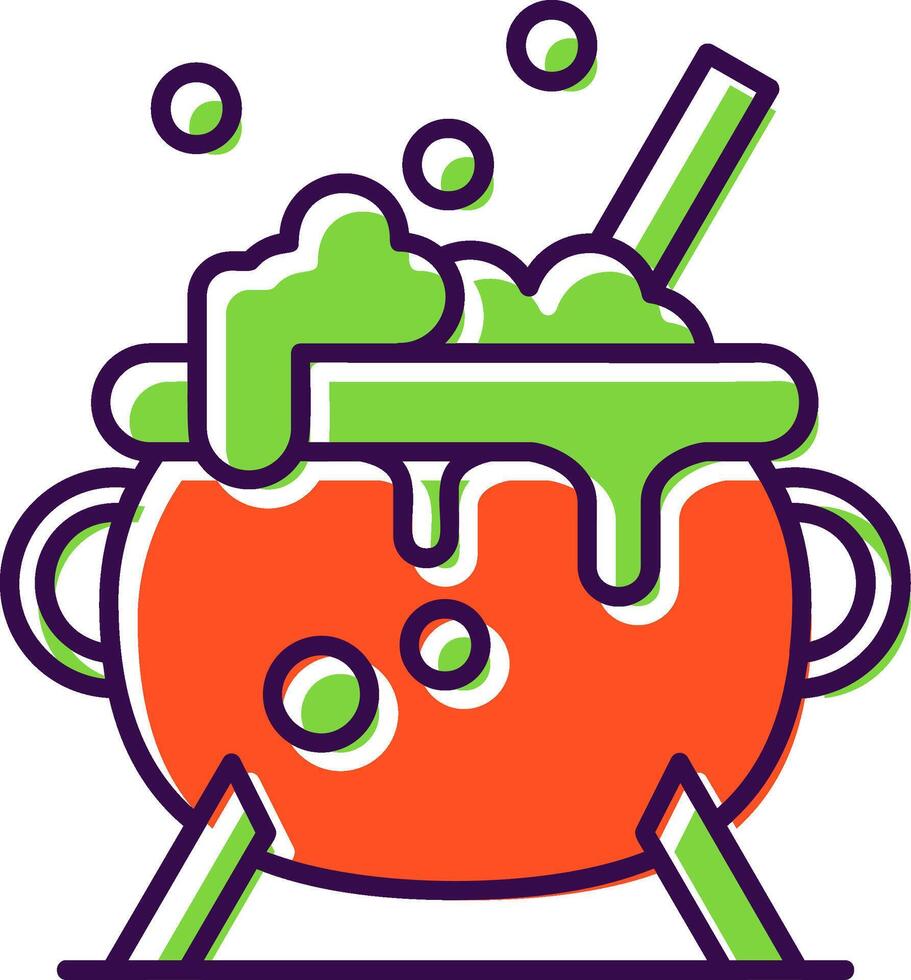 Cauldron Filled Icon vector