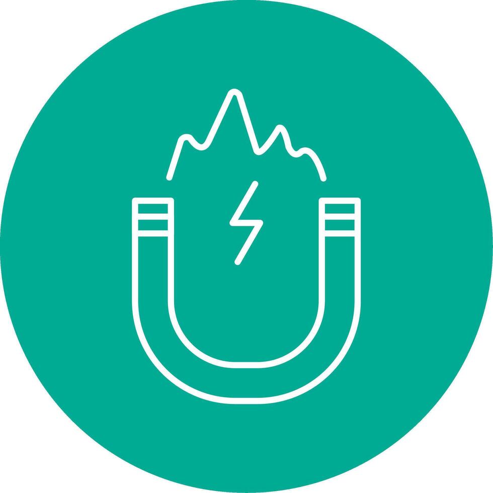Electromagnetic Line Circle color Icon vector