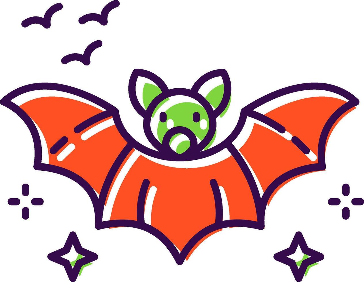 Bat Filled Icon vector