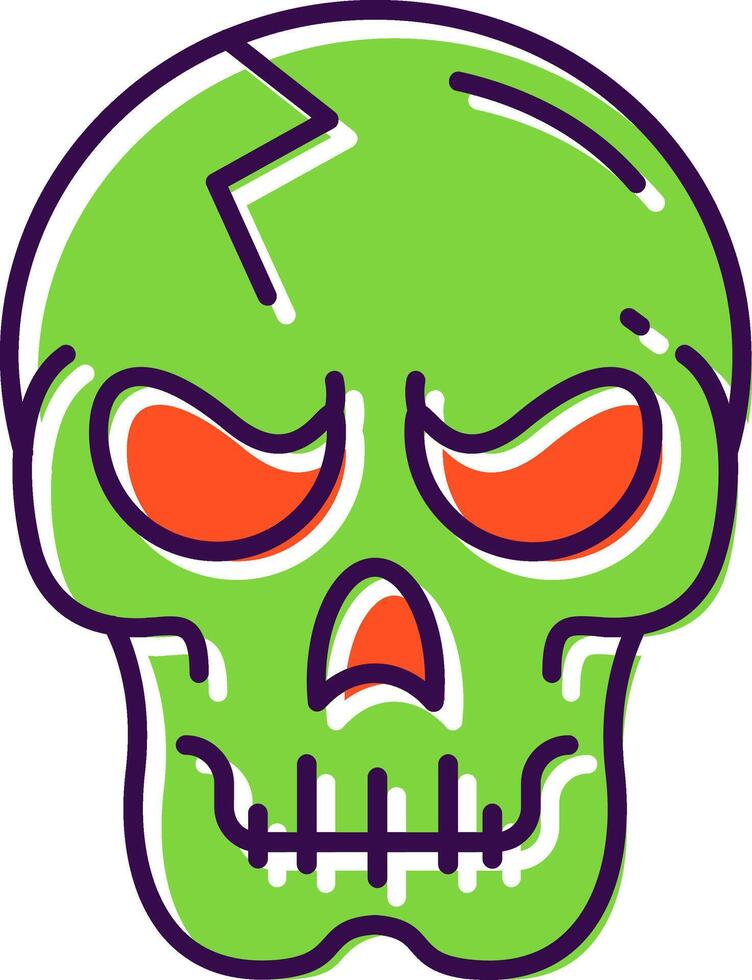 Skull Filled Icon vector