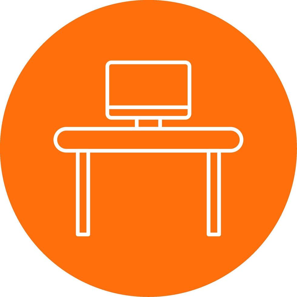 Work Space Line Circle color Icon vector