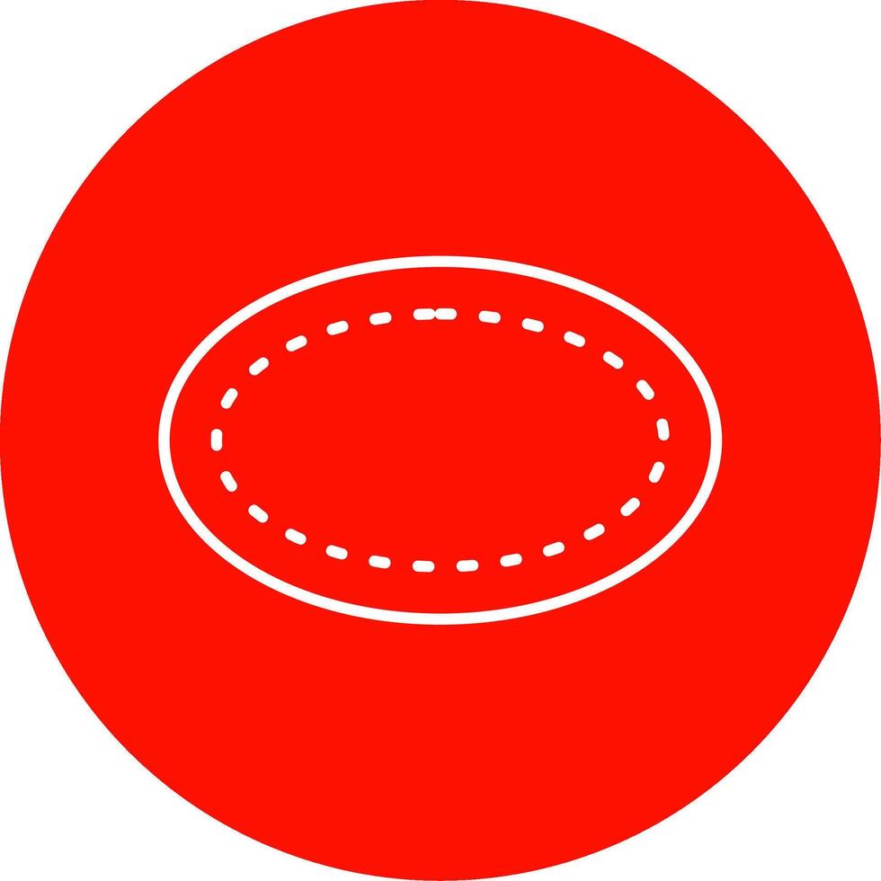 oval línea circulo color icono vector