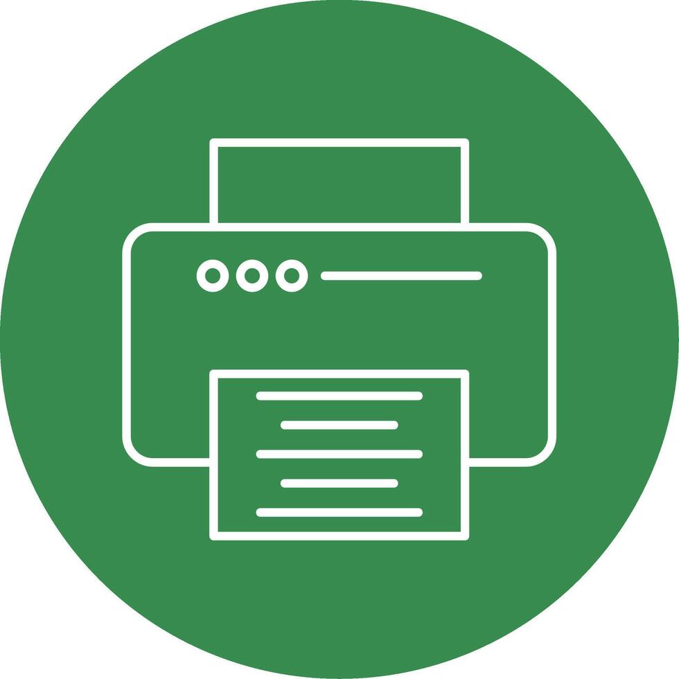 Printer Line Circle color Icon vector