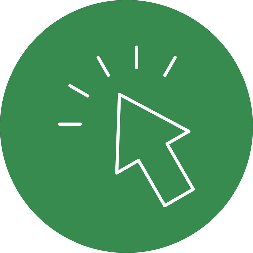 Mouse Cursor Line Circle color Icon vector