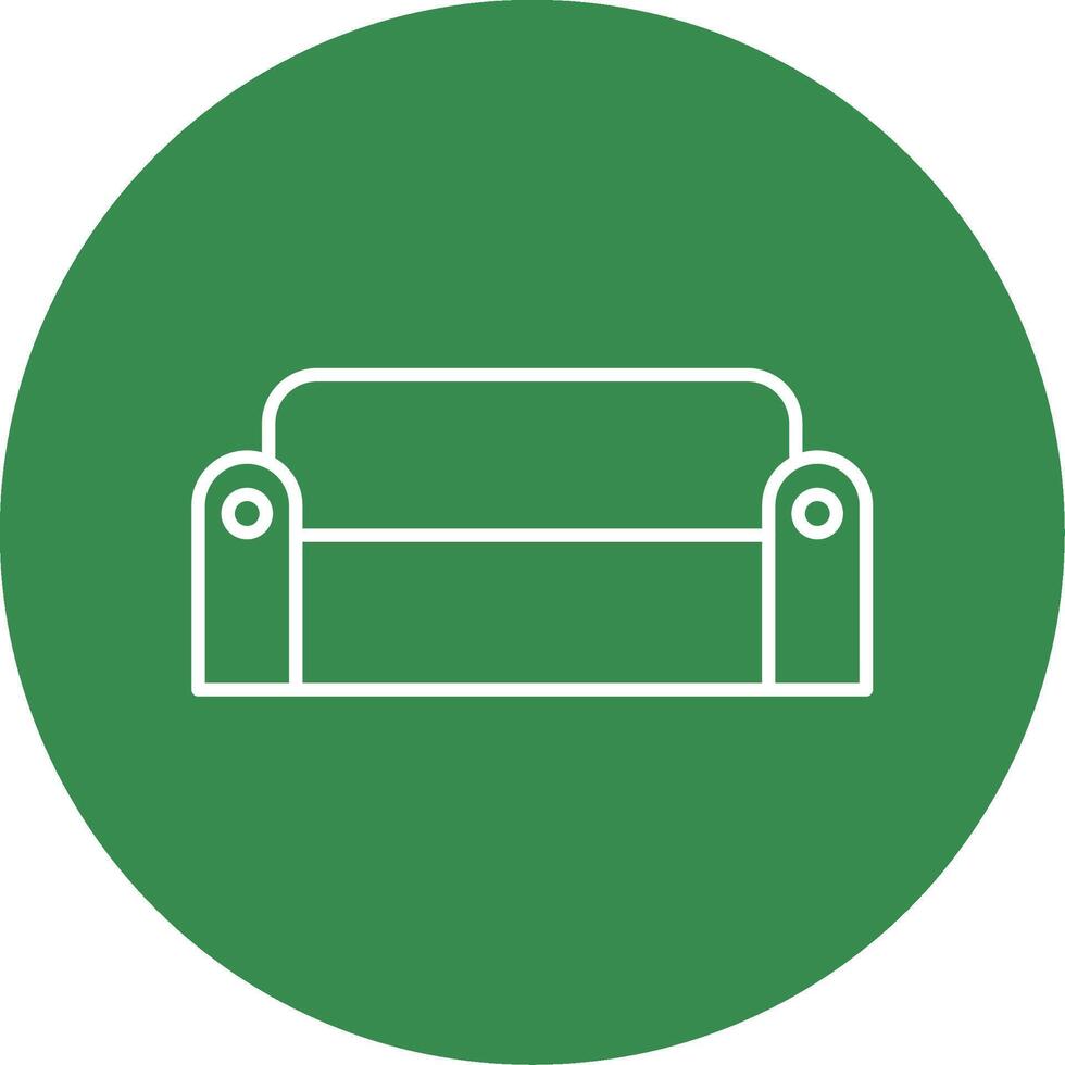Sofa Line Circle color Icon vector