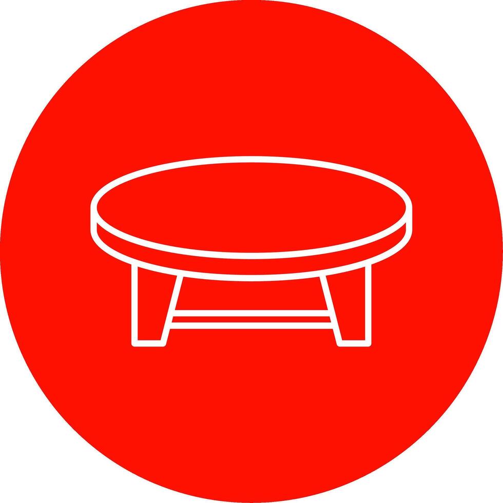 Coffee Table Line Circle color Icon vector