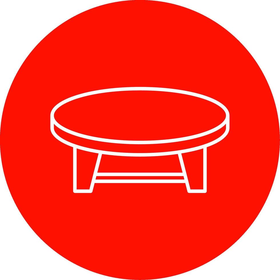 Coffee Table Line Circle color Icon vector