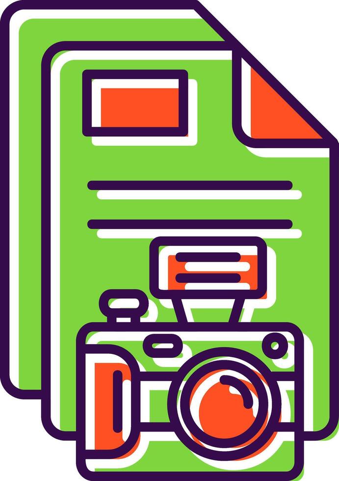 Picture Filled Icon vector