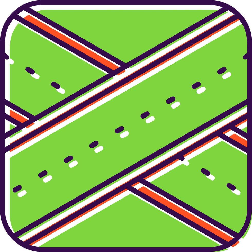 Overpass Filled Icon vector