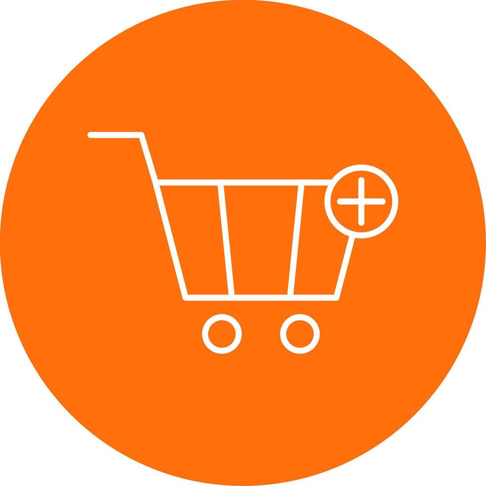 Add To Cart Line Circle color Icon vector