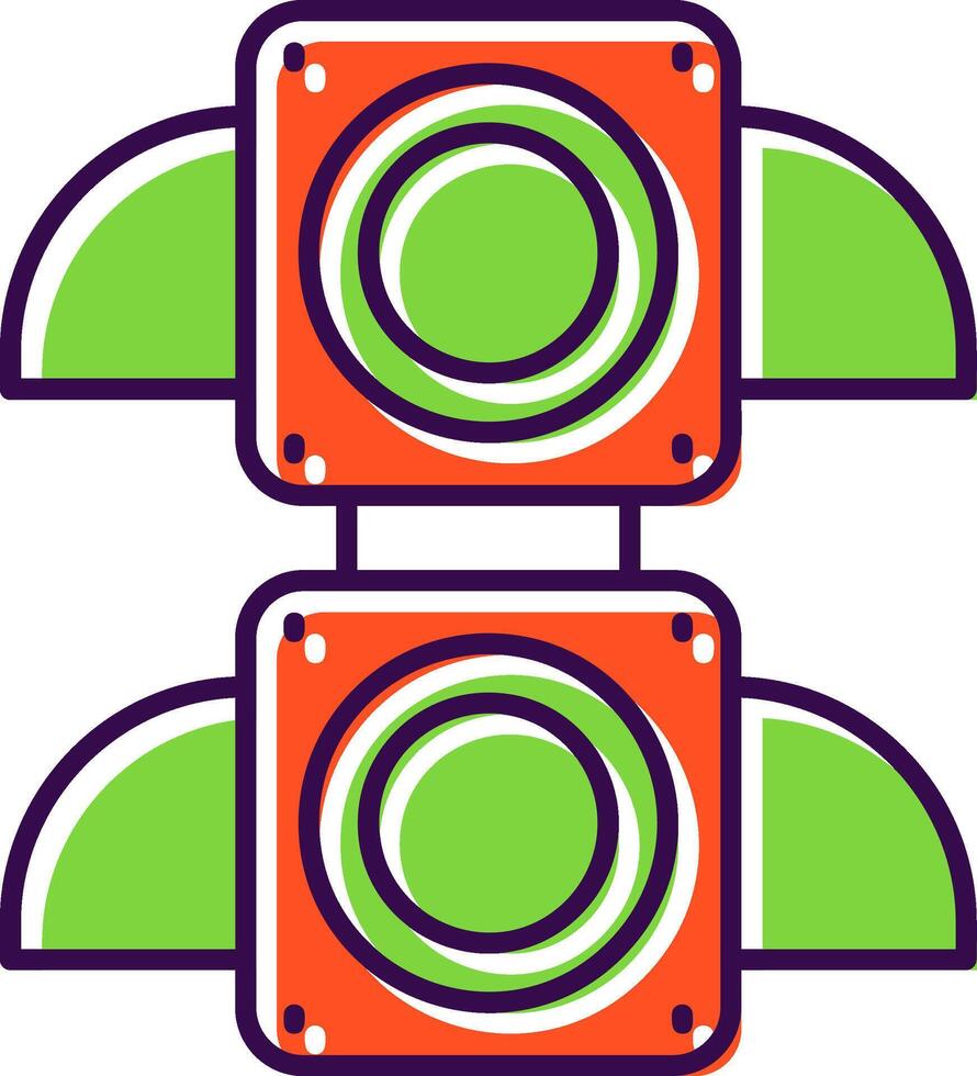 Traffic light Filled Icon vector