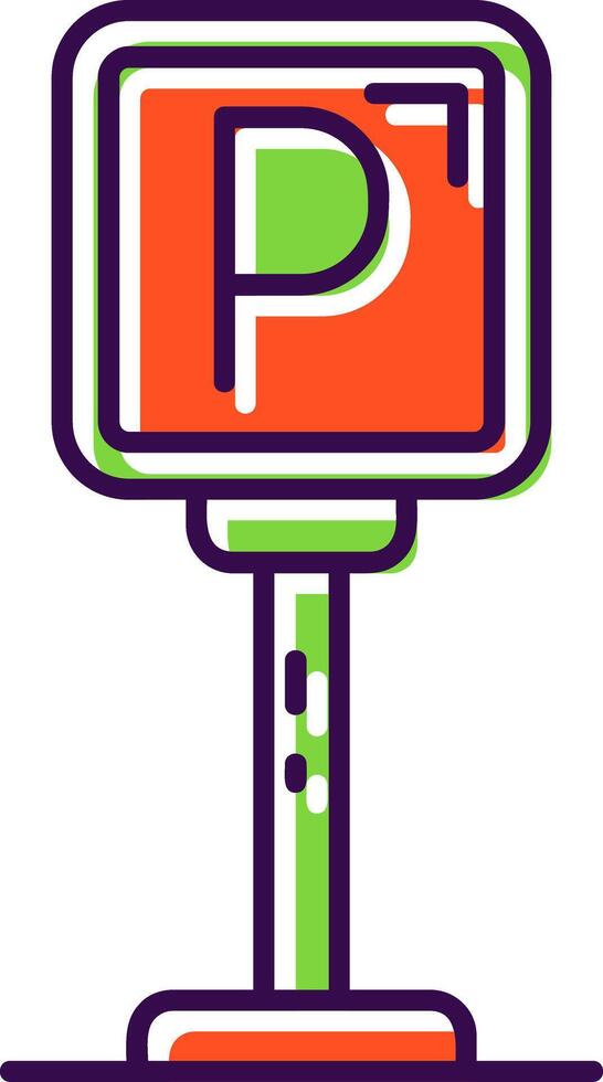 Parking Filled Icon vector