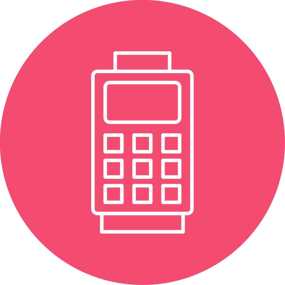 Card Reader Line Circle color Icon vector
