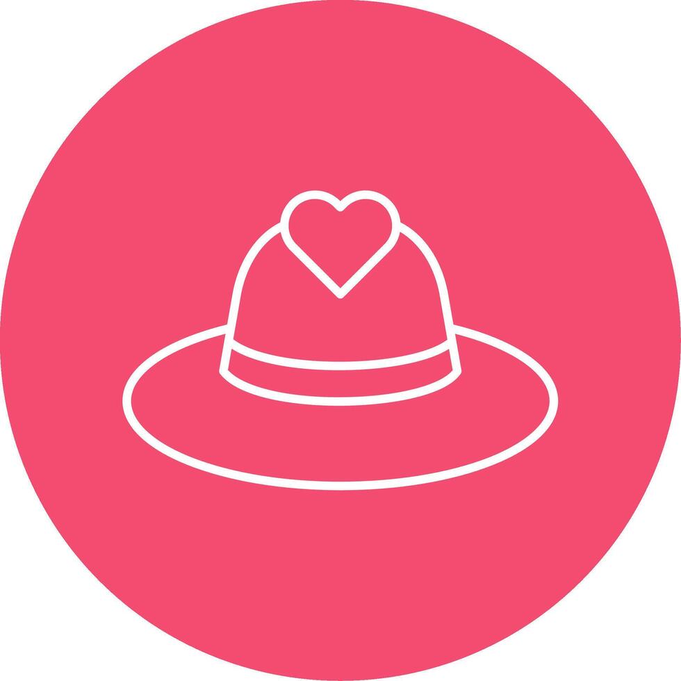 Hat Line Circle color Icon vector