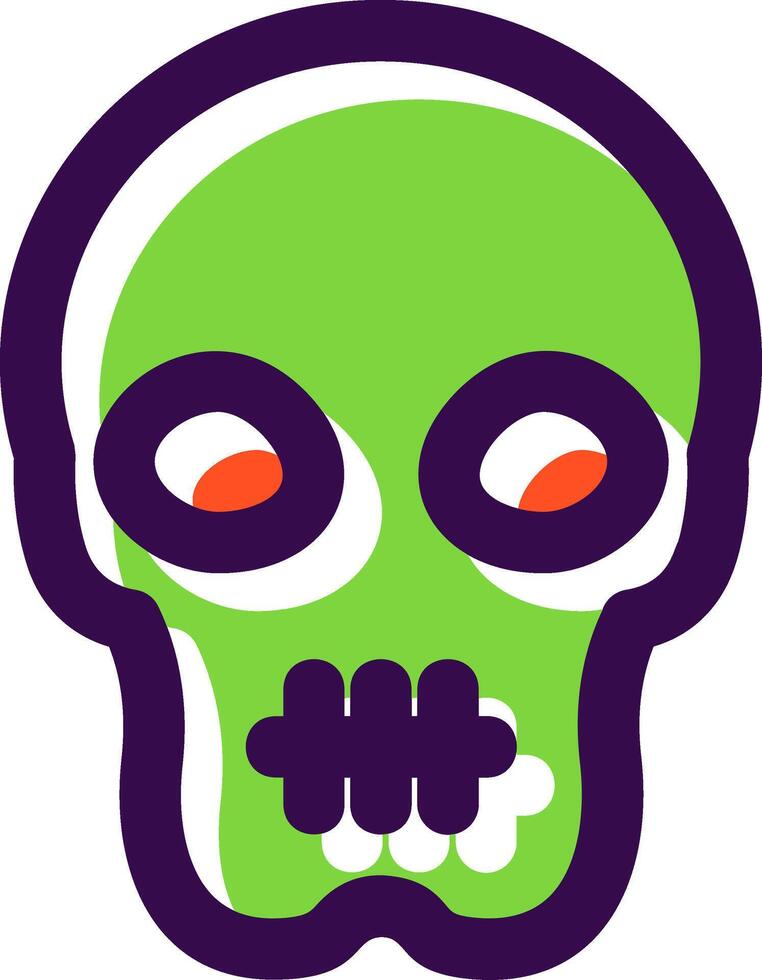 Skull Filled Icon vector