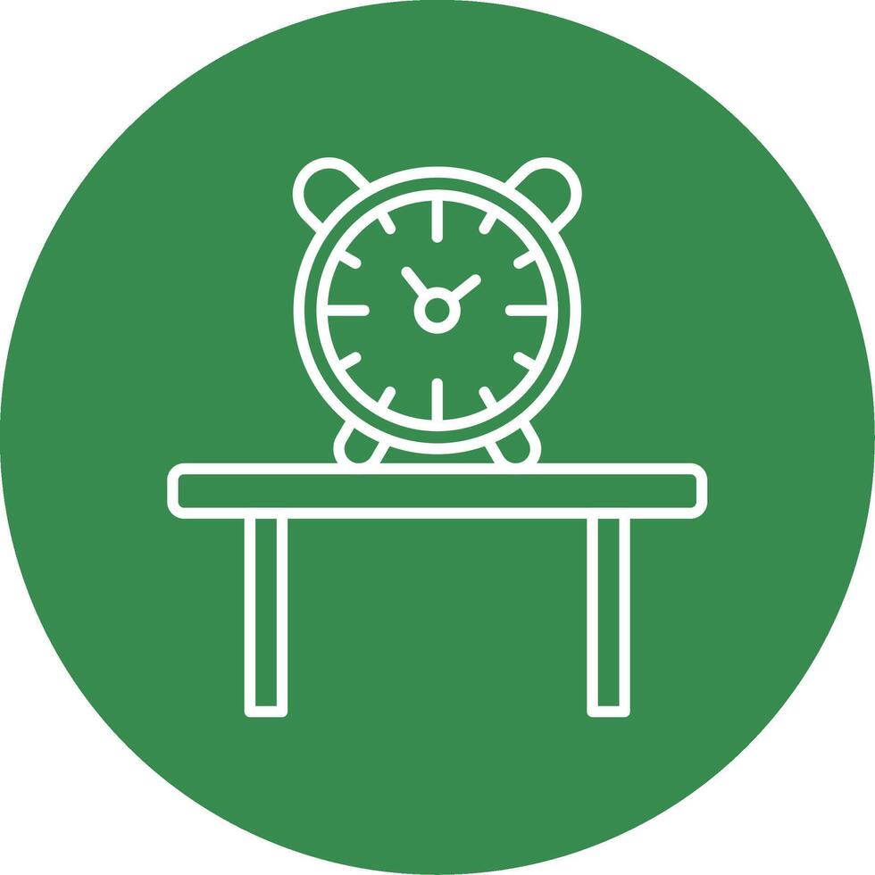 Table Watch Line Circle color Icon vector
