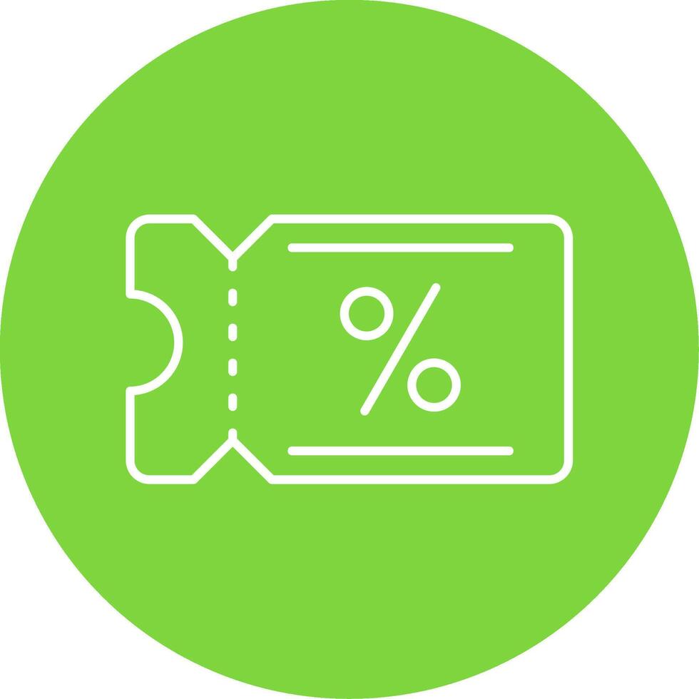 Coupon Line Circle color Icon vector
