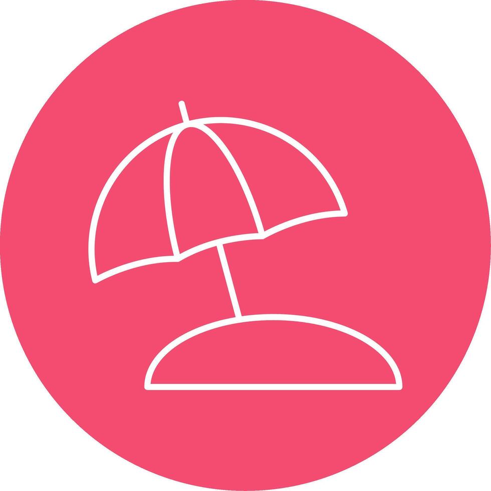 Summer Line Circle color Icon vector