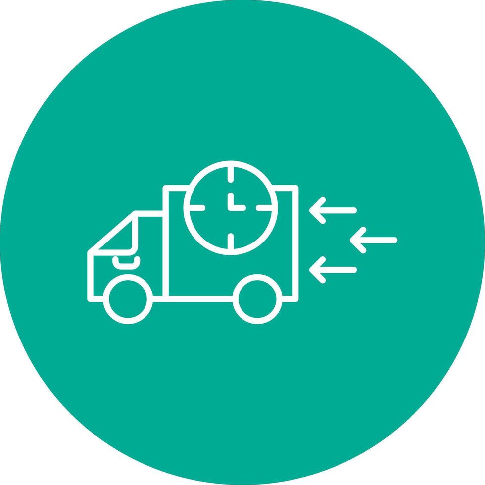 Fast Delivery Line Circle color Icon vector