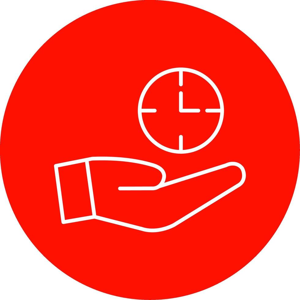 Save Time Line Circle color Icon vector