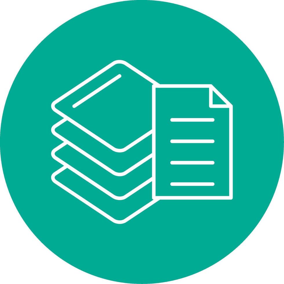 Stacks Line Circle color Icon vector