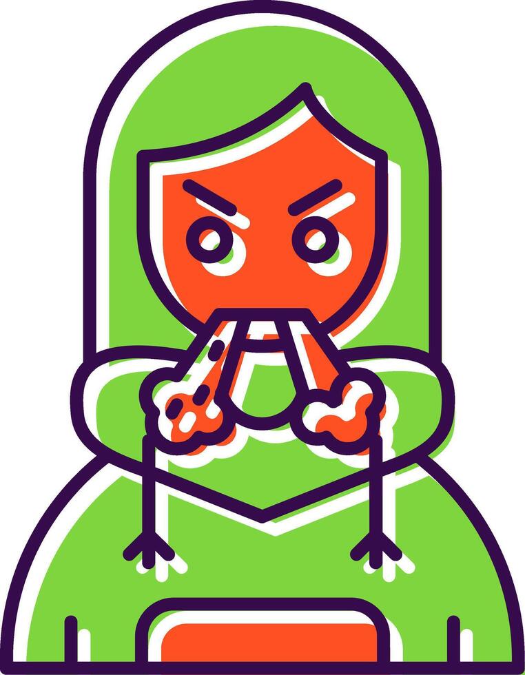 Angry Filled Icon vector
