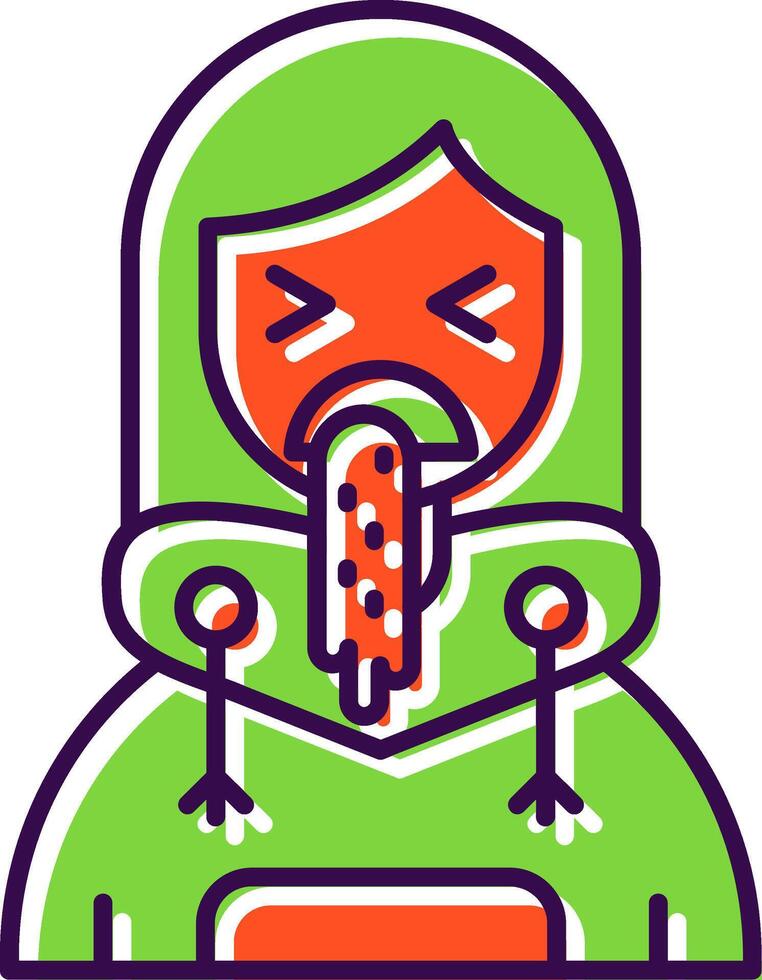 Vomit Filled Icon vector