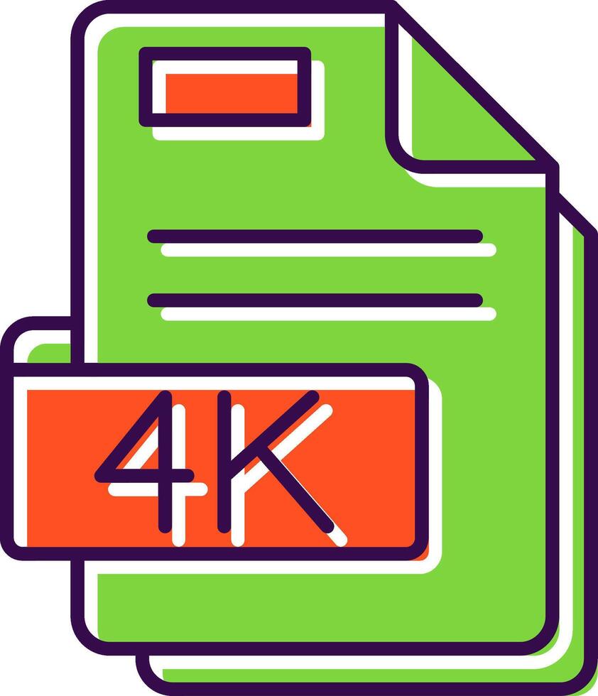 4k Filled Icon vector