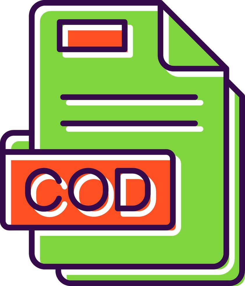 Cod Filled Icon vector