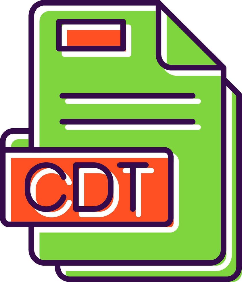 Cdt Filled Icon vector