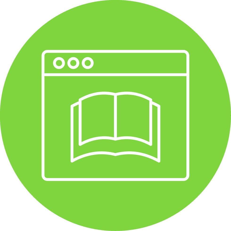 Ebook Line Circle color Icon vector