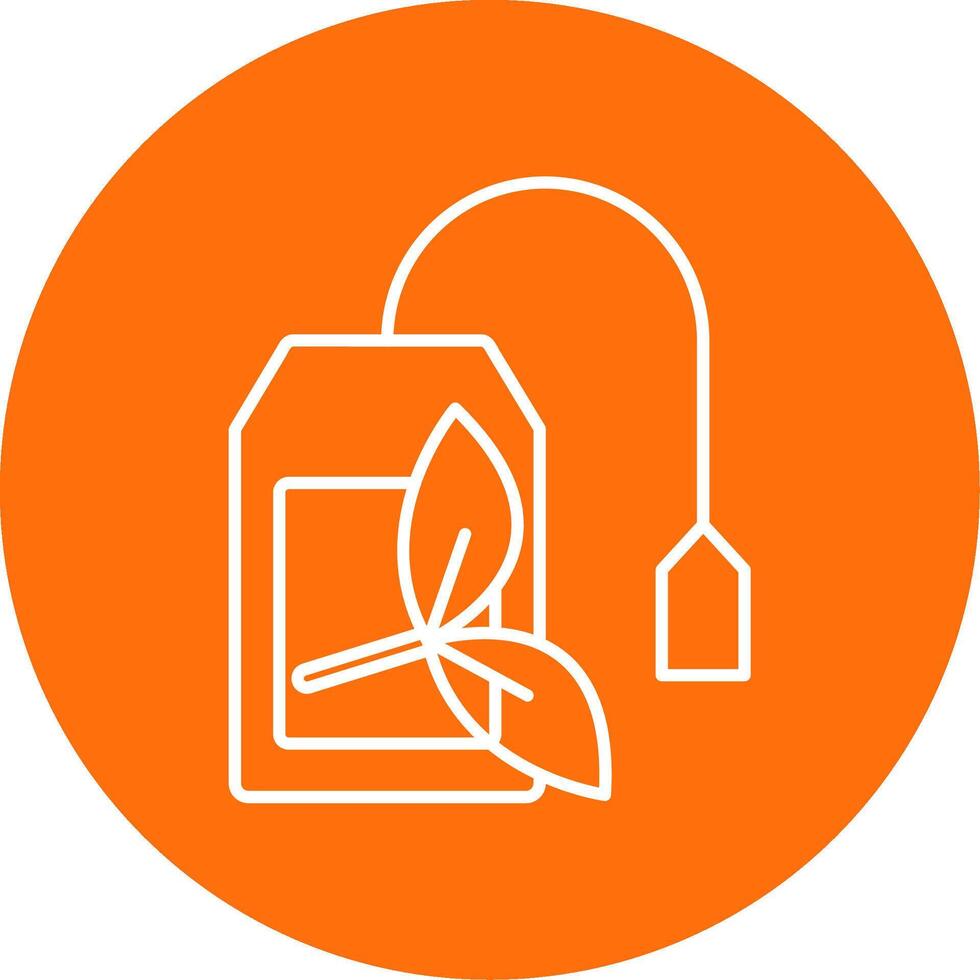 Teabag Line Circle color Icon vector