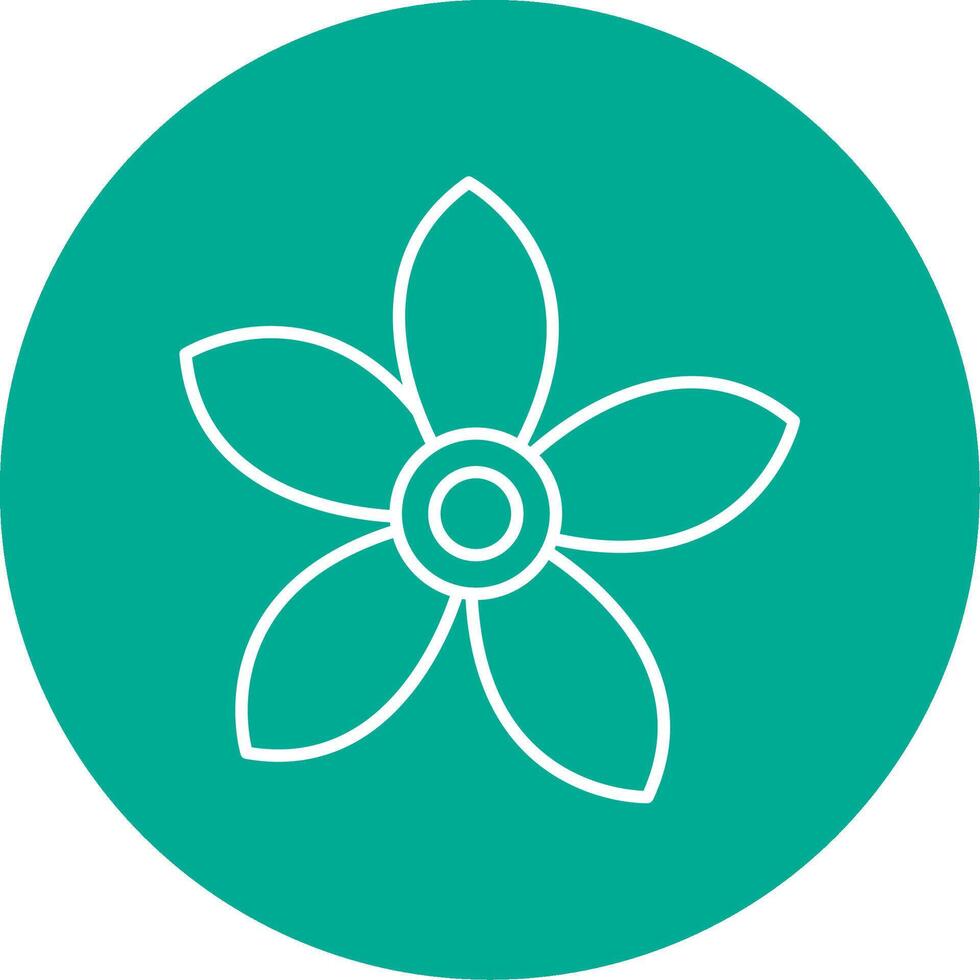 Alpine Forget Me Not Line Circle color Icon vector