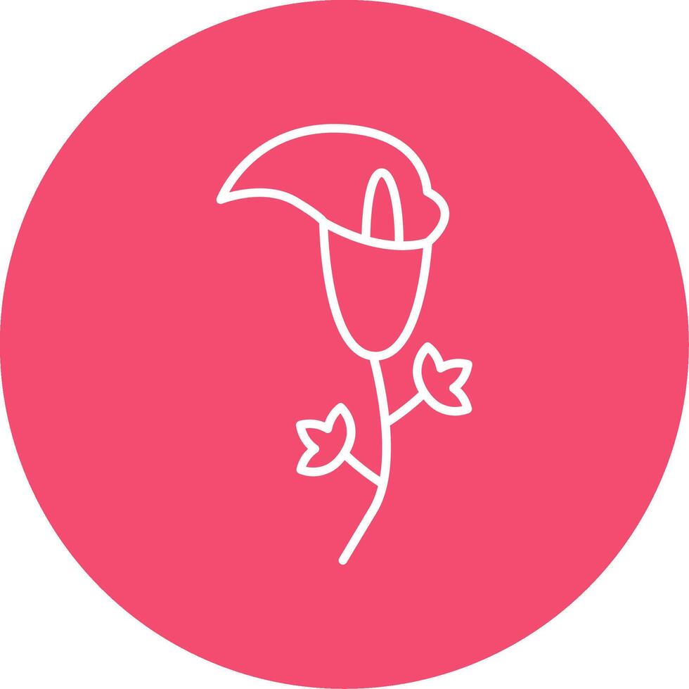Arum Line Circle color Icon vector