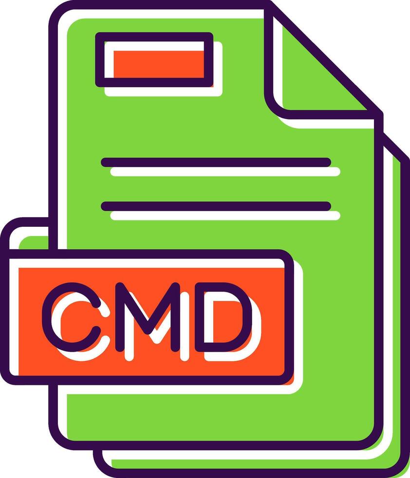 Cmd Filled Icon vector