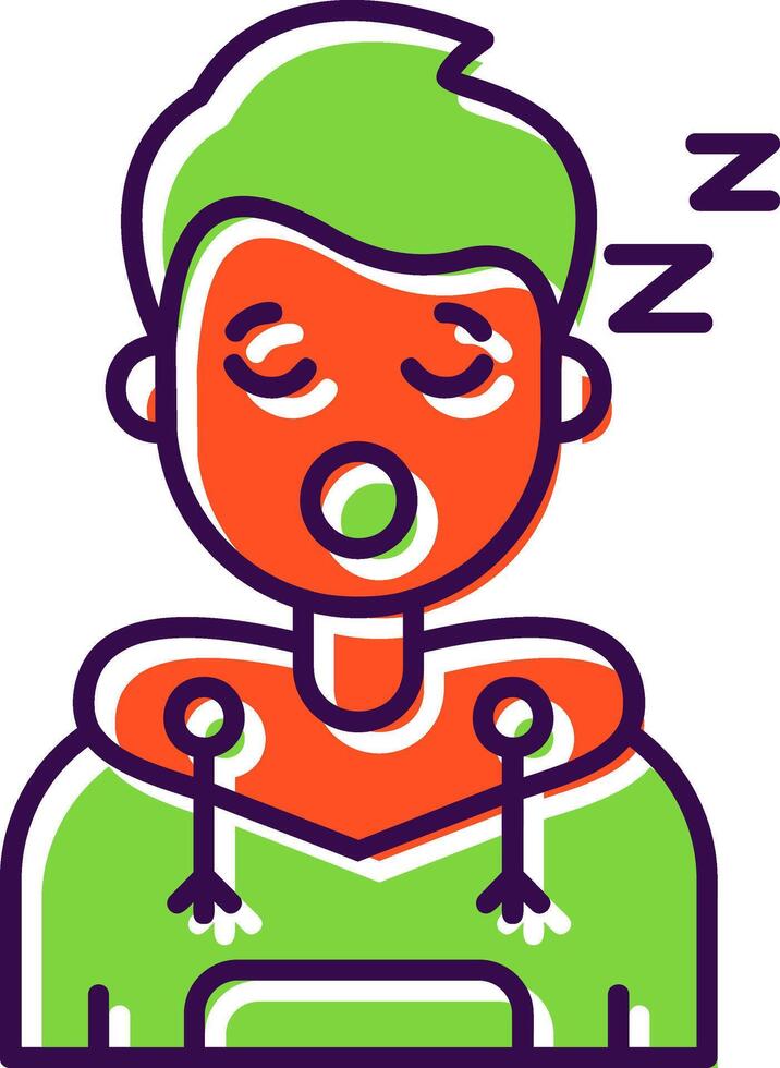 Sleep Filled Icon vector