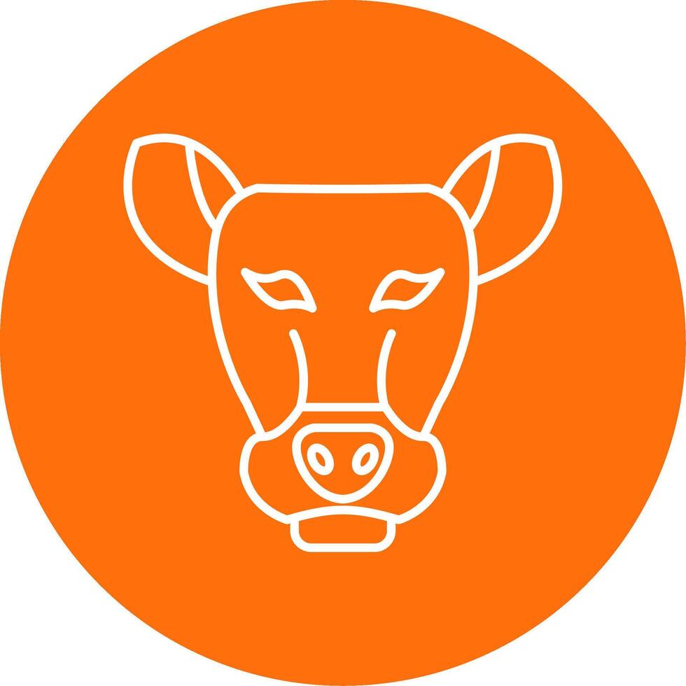Llama Line Circle color Icon vector