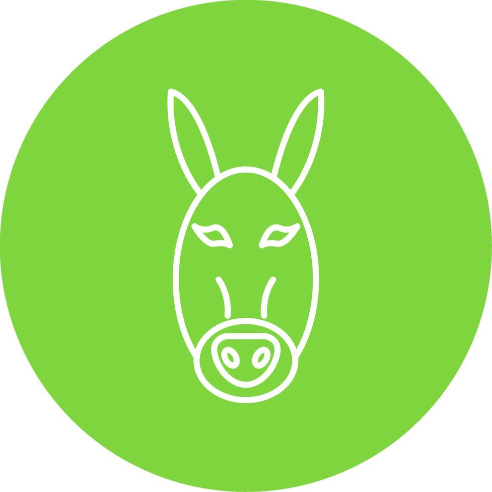Donkey Line Circle color Icon vector