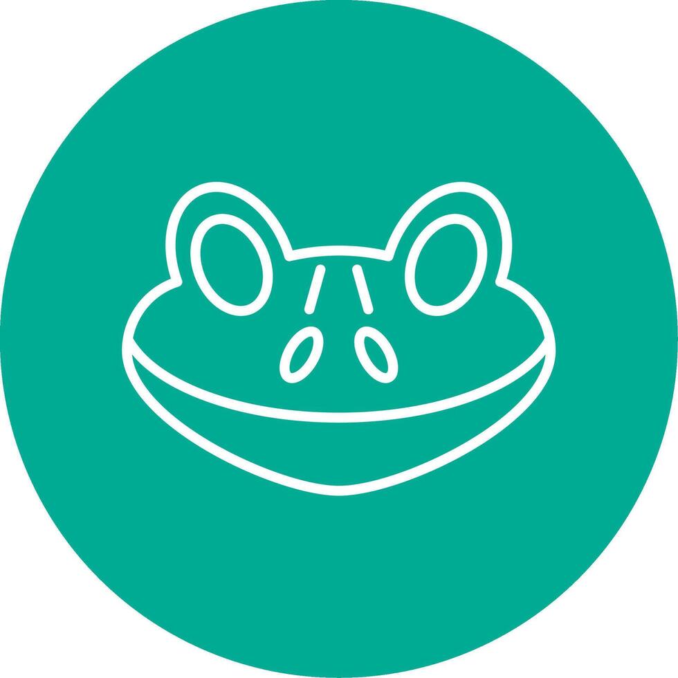 Frog Line Circle color Icon vector